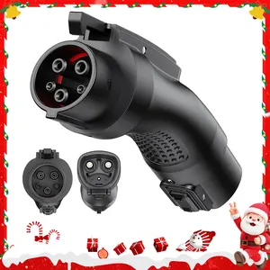 LJH Tesla to J1772 Adapter NACS to J1772 48 Amp 250V IP66 Waterproof Dual Sensors Portable Charger for Electric Vehicles Efficient Power Transfer