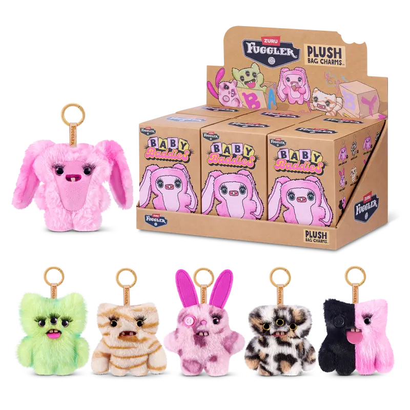ZURU Fugglers Baby Baddies Fugg, 5-Inch Stuffed Toys (6 Pack)