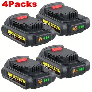 DCB203 4/2Pack 3.0Ah Replacement for Dewalt 20V Battery DCB206  DCB204 DCB201 Compatible with Dewalt 20Volt MAX Battery DCD/DCF/DCG/DCS Series Power Tools