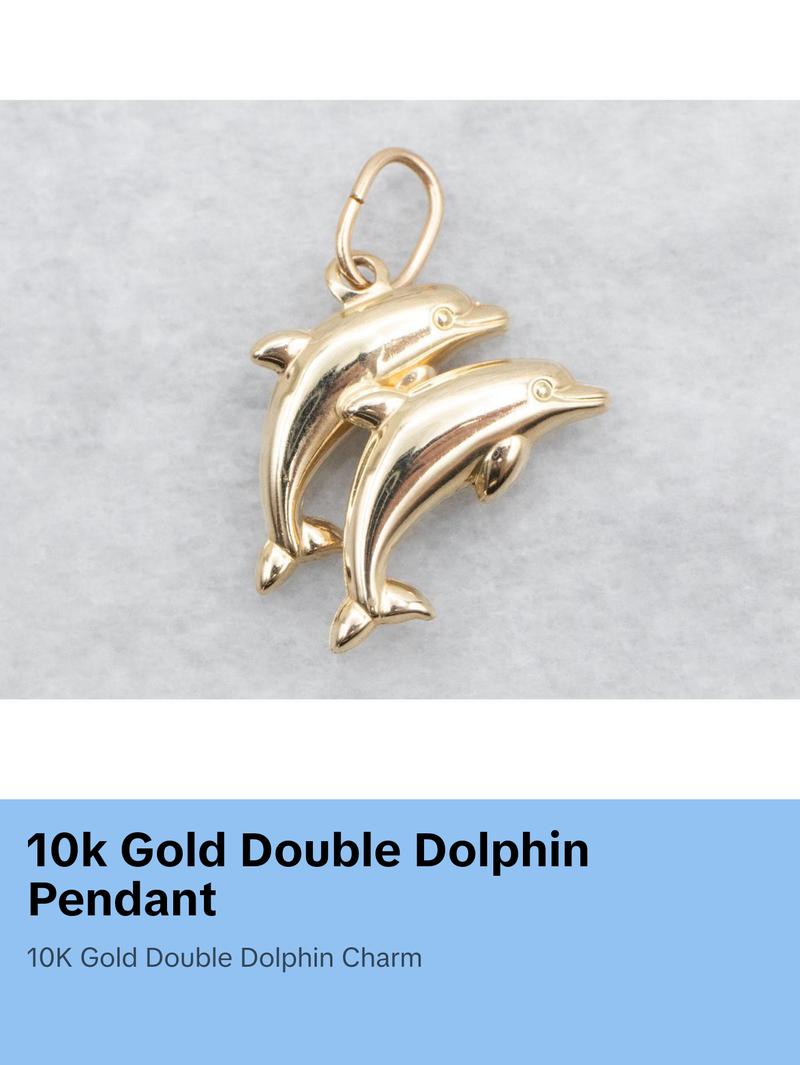 Jumping Double Dolphin Pendant