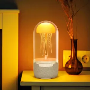 Jellyfish LED Night Light Bluetooth Speaker, 7 Dynamic Color Modes Portable Audio, Cute Desk Decor Mood Lamp for Bedroom Party,Party gifts, party supplies