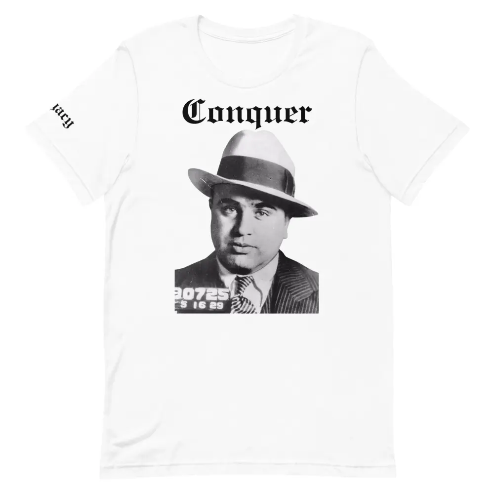 Legacy Clothing Co - Al Capone Mug Shot T-Shirt - Unisex - White