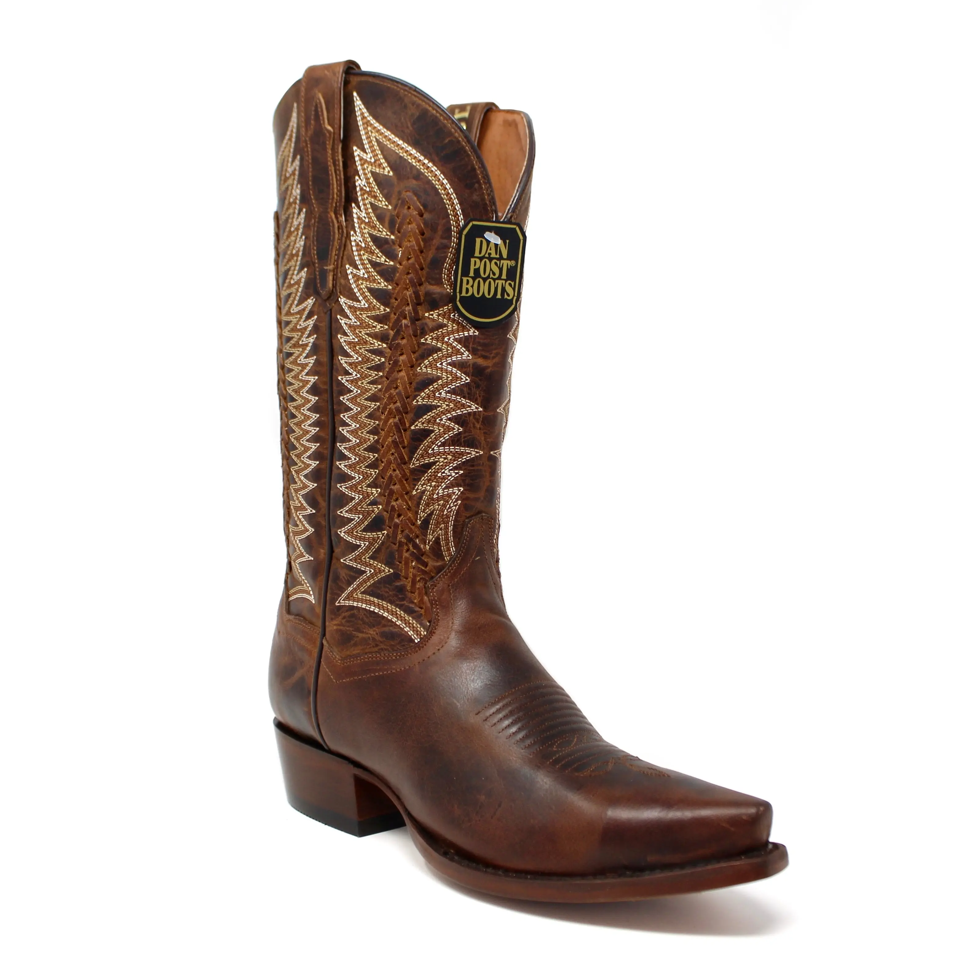 Dan Post Men' s Rip Snip Toe Western Boot- Chocolate