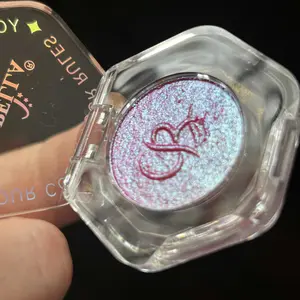 Ourbella single multi-chrome eyeshadows, sparkly shimmer glitter eyeshadow, iridescent shimmer, talc free, holographic ,color-shifting, metallic iridescent shimmer shadow duochrome