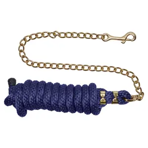 Schneiders 10 ft Nylon Lead Rope with Brass Plated Chain