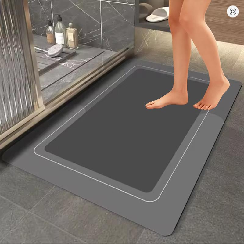 1pc super absorbent bathroom mat - quick drying, anti slip absorbent floor mat, soft and comfortable, suitable for bathrooms, showers, laundry rooms, bedrooms, living rooms, doorways, kitchens, printed design, machine washable, durable materials