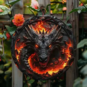 Dragon Design Wall Art, Creative 3D Dragon Design Wall Decor, Weatherproof Wall Art for Home Garden Decoration