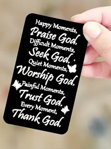 Inspirational Christian faith cards featuring the heartwarming message, “In moments of joy, praise God... In every moment, thank God.” Perfect as a comforting gift for birthdays, graduations, and Christmas—ideal for sons, daughters, and close friends.