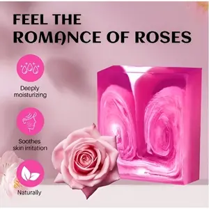 Rose Handmade Soap with Essential Oils for Body and Face - Rose Scented