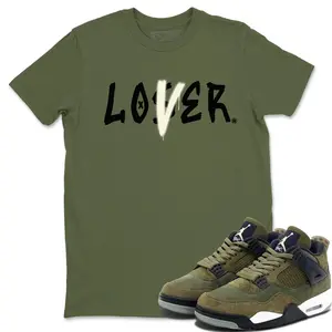Unisex T-shirt to match Jordan 4 Medium Olive - Loser Lover. 100% Cotton for Casual Wear. Comfortable Summer Unisex T-Shirt to match Jordan Sneaker. Streetwear Style. urban outfitters