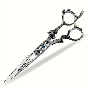 1pc NEPURLSON Professional Hair Shears, 6.0 Inch, Right Hand Orientation, Texturizing Scissors for Relaxed Hair, Unscented, Unisex-Adult, for Salon and Home Use