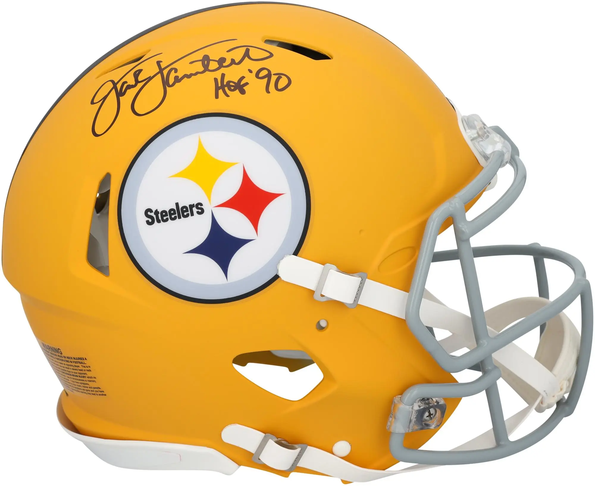 Jack Lambert Pittsburgh Steelers Autographed Riddell 2025 Alternate Speed Authentic Helmet with "HOF 90" Inscription - Fanatics Authentic Certified