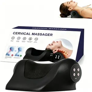 Heating Neck Massager with Light and Adjustable Vibration, Three Modes Heating Neck Stretcher, Gift for Men and Women