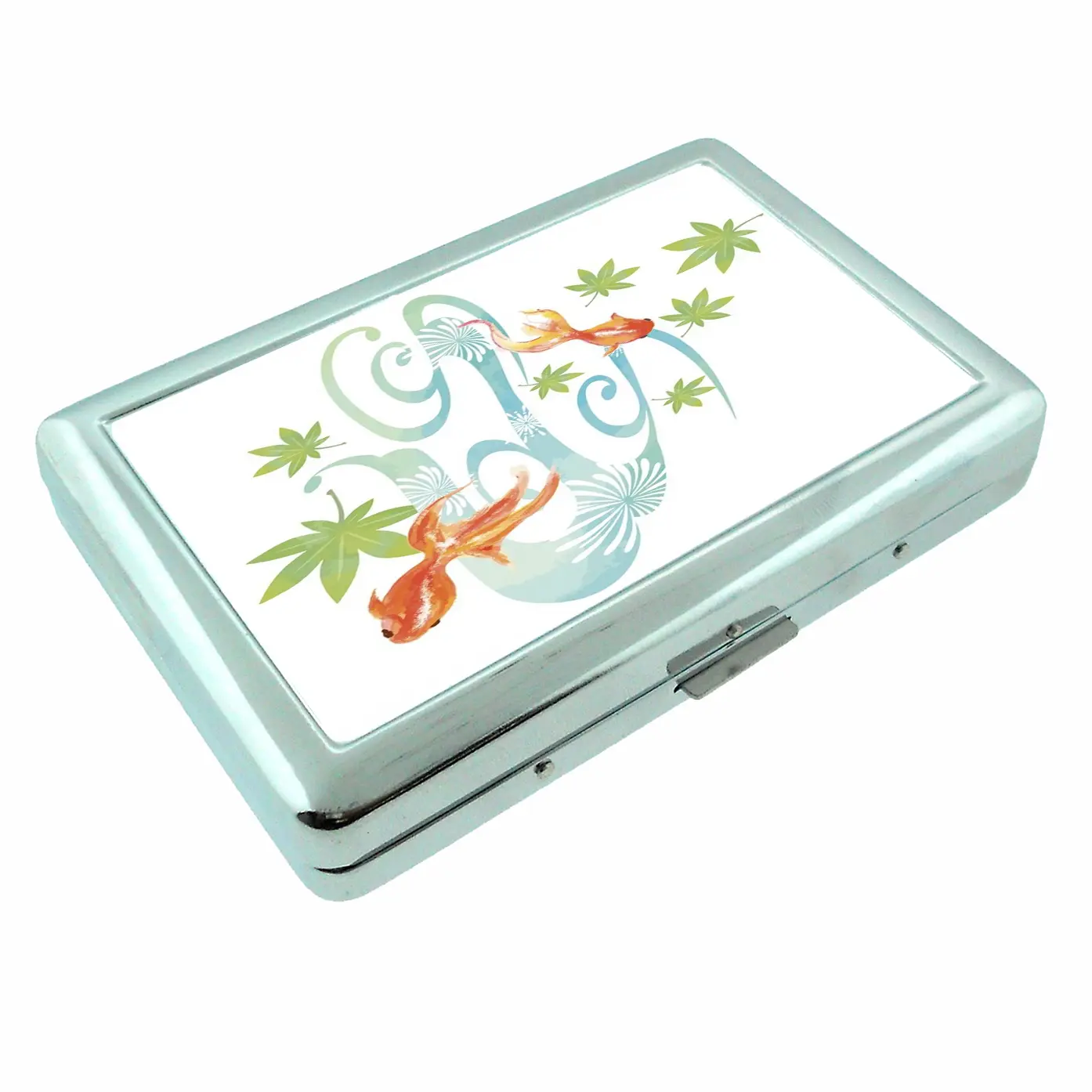 Golden Fishes Metal Case Wallet
