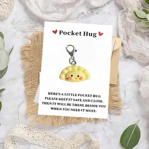 Cute Mini Dumpling Keychains, Resin Crafted, Perfect Gift for Graduation & Birthdays, Bulk Pack (1-100 Pcs)