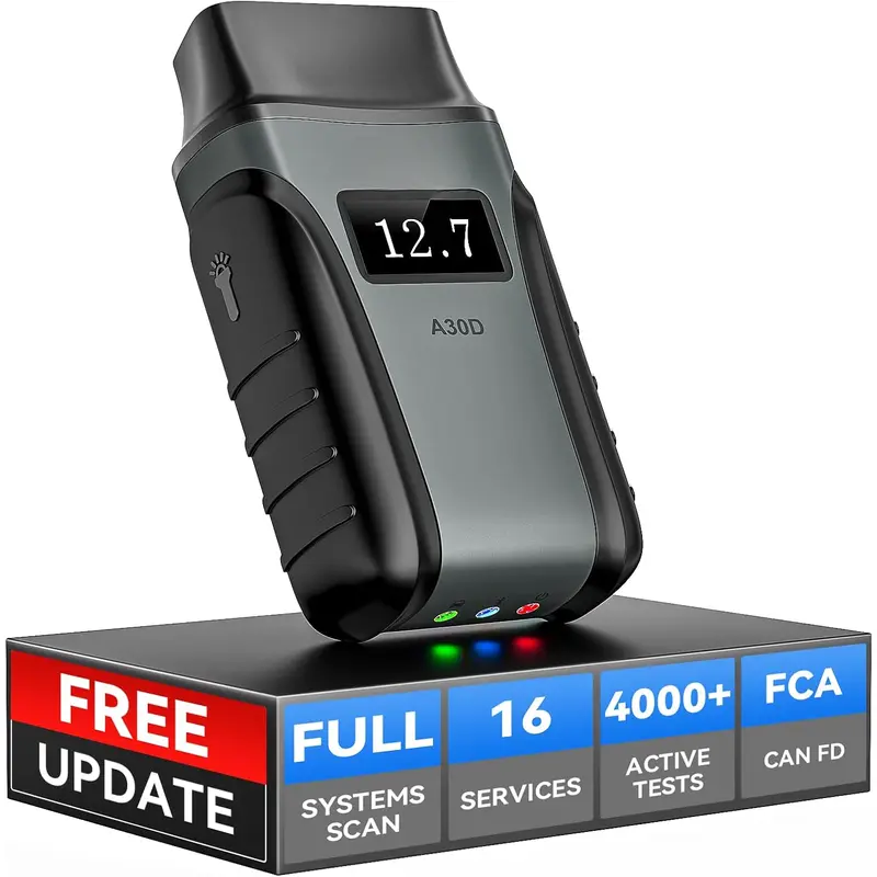 Anyscan A30D OBD2 Scanner , Bidirectional Scan Tool with Lifetime Updates & 16 Resets, FCA, CANFD, Crank Sensor Relearn, Full System Diagnostics,  Code Reader for /Android