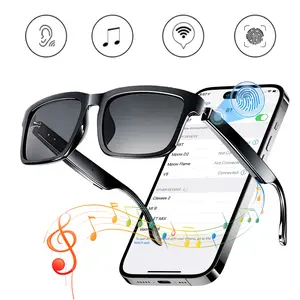 Bluetooth Audio Glasses – Crystal Audio Glasses2 Bluetooth Glasses – 5.3 Smart Audio Sunglasses with HD Stereo Sound, Smart Touch Control, Voice Assistant, UV Protection, Hands-Free Calling for iPhone Android
