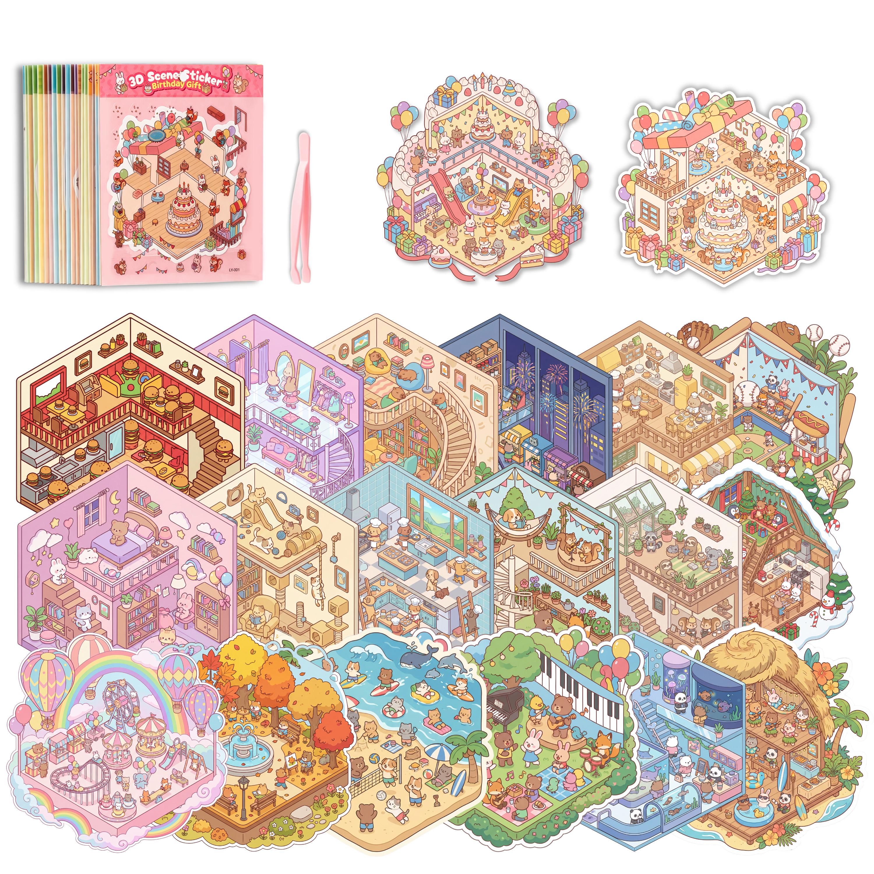 JOYIN 20Pcs 3D Sticker Scene, Stickers for kids, Anxiety & Stress Relief Toys for Kids and Adults, Great DIY Experience, Birthday Gifts & Party Favors, Carnival Prizes for Boys and Girls, Classroom Rewards JOYIN 20Pcs 3D Sticker Scene, Stickers for kids, Anxiety & Stress Relief Toys for Kids and Adults, Great DIY Experience, Birthday Gifts & Party Favors, Carnival Prizes for Boys and Girls, Classroom Rewards