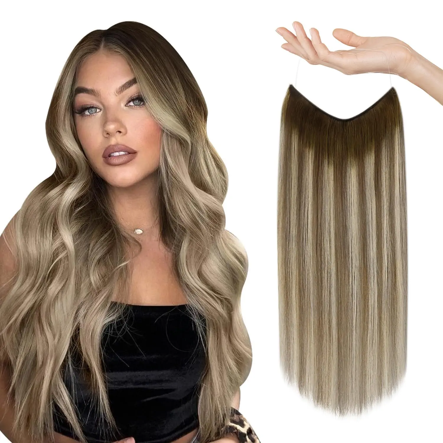 1-#3/8/22 Ash Brown Mix Light Blonde Balayage