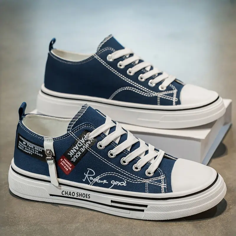 Men's Korean Style Summer Athletic Sneakers, Comfortable Breathable Canvas Shoes, Durable Casual Sports Footwear, Lightweight All-Season Men's Shoe, Walking Shoes, Super Lightweight Sneakers, All Seasons Sneaker