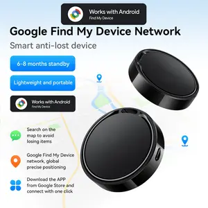 Google Find My Device Pet Tracker - iTag Compatible with Android GPS Locator, No Monthly Fee Anti-Lost Tag for Dogs Cats Keys Wallet, Bluetooth Tracker with Separation Alert