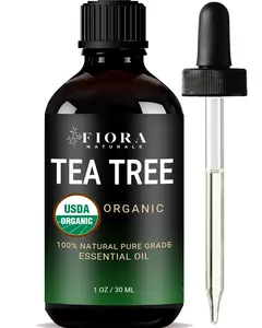 Fiora Naturals Tea Tree Essential Oil USDA Organic 100% Natural Pure Grade 1 oz 30 mL