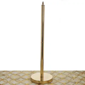 3 Pcs Gold Metal Chandelier Lamp Stand Poles and Base - Decorative Lamp Frame Accessories