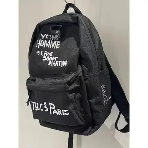 Women Graffiti Letter Backpack High Capacity Black Waterproof Computer Bag Unisex Y2k Grunge School Bags Gothic Style 2024 New