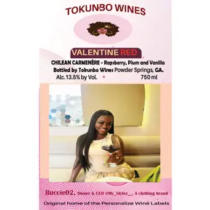 Birthday Image on Wine Labels