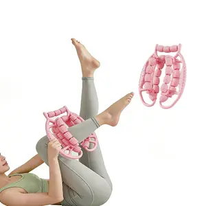 Upgrade 23-Roller Leg Clamp,thigh muscle relaxer,leg stretching massager,leg lady yoga roller clip, Ideal for Women's Fitness & Pilates Exercises