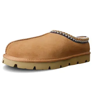Women's Slippers Platform Mini Boots Suede Snow Platform Slippers Fur Fleece Lined Anti-Slip Short Ankle Boots