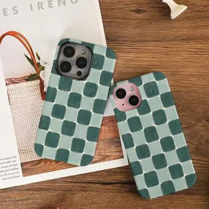 Pastel Soft Rounded Checkerboard Multi‑Color Pack 2‑in‑1 Phone Case — Compatible with Samsung S26/S25/S24/S23/S22/S21, iPhone 17/16/15/14/13/12/11 phone cases. Drop‑Resistant, Non‑Slip, and Fade‑Resistant. The Perfect Gift for Cottagecore