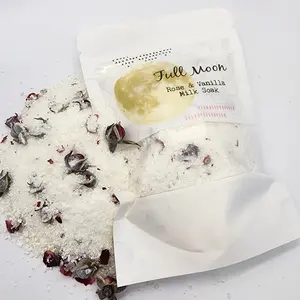 Rose and Vanilla Milk Bath - Full Moon Milk and Mineral Salt Bath Soak - Bath Rituals