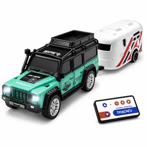 Mini Alloy RC Monster Truck for Kids, 1:64 Remote Control Off-Road Car with LED Lights and USB Rechargeable Battery