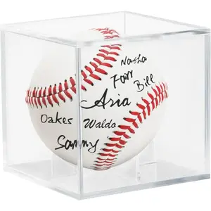 Acrylic Baseball Case for Display, UV Protected Baseball Display Cube, Autographed Baseball Clear Display Case, Baseball Display Case for Memorabilia Baseball (1 PC)