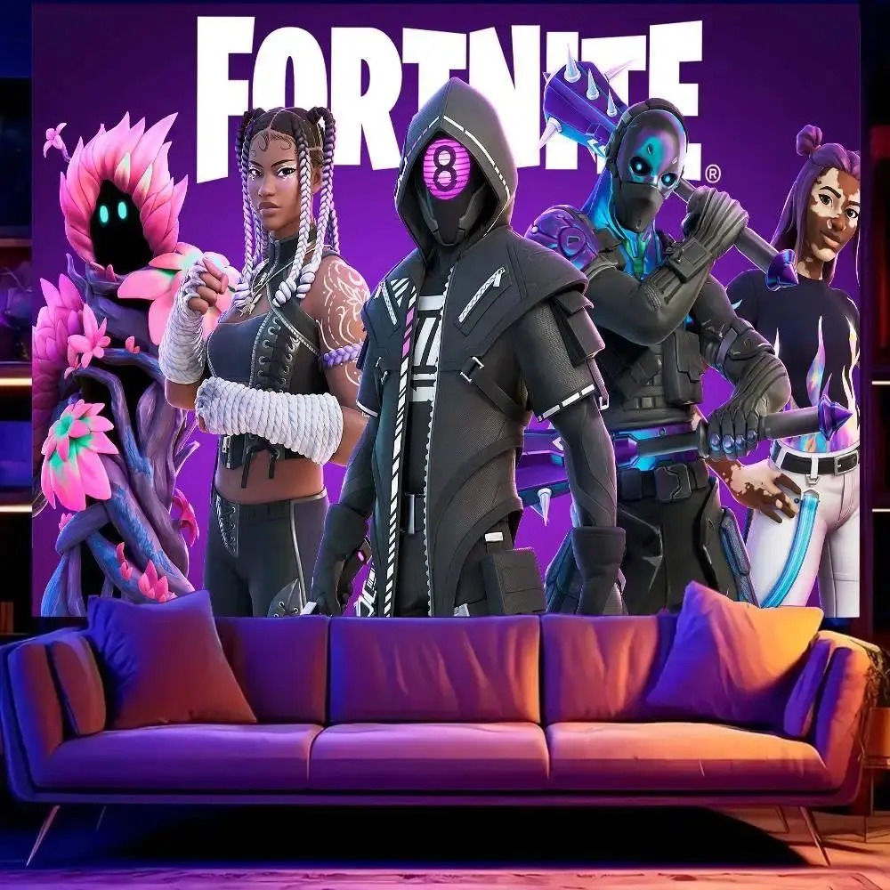 Hot Game F-Fortnite-ES Cool Tapestry Print Large Tapestry Wall Hanging Wall Tapestry  Decor Living Room Bedroom Home