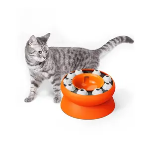 Interactive Puzzle Toy for Cats Elevated Enrichment Pet Slow Feeder Dispenser for Dry Food and Treat (All Breed Sizes) toys for