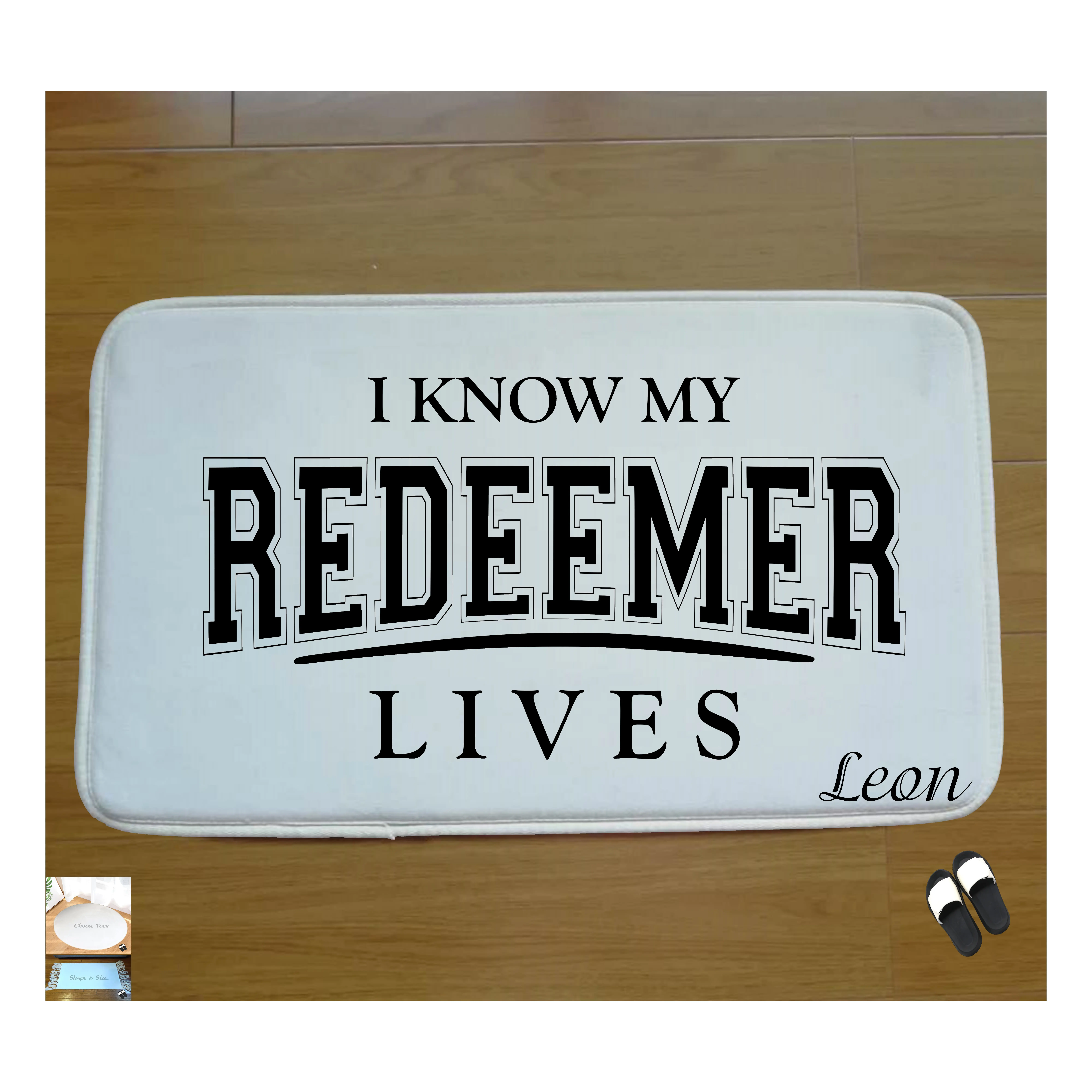 Customized Prayer Mat with Bible Verse & Your Name, Anti-Skid Base, Bedside Comfort Gift for Daily Devotion, Ideal for Family and Friends