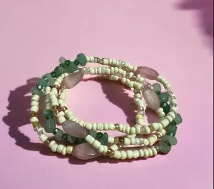 Fertility Waist Beads - Rose Quartz & Aventurine Waist beads