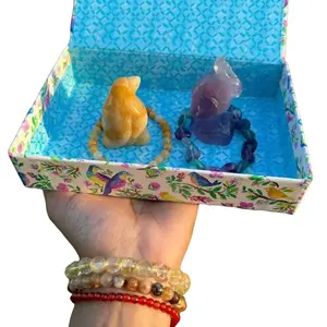 Birds of a Feather Crystal Book Box Set | Yellow Aventurine & Fluorite Crystals