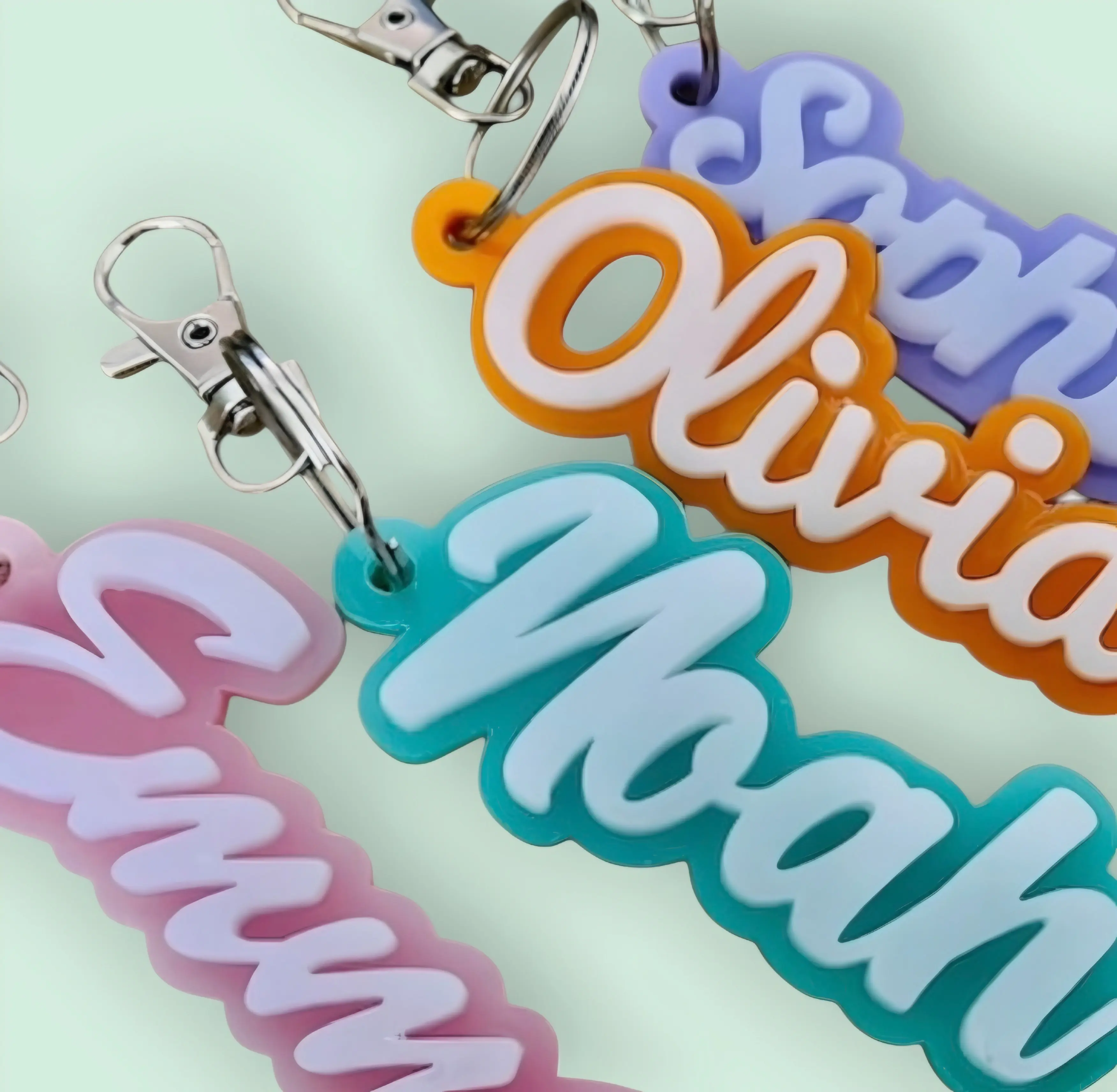 Custom 3D-Printed Name Keychains, Fashion Accessory for Personalized Gifting