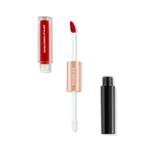 2-in-1 Matte & Gloss Lip Glaze | PHOFAY Double-Ended Lipstick, Easy to Apply, Non-Stick,Lightweight, Glossy