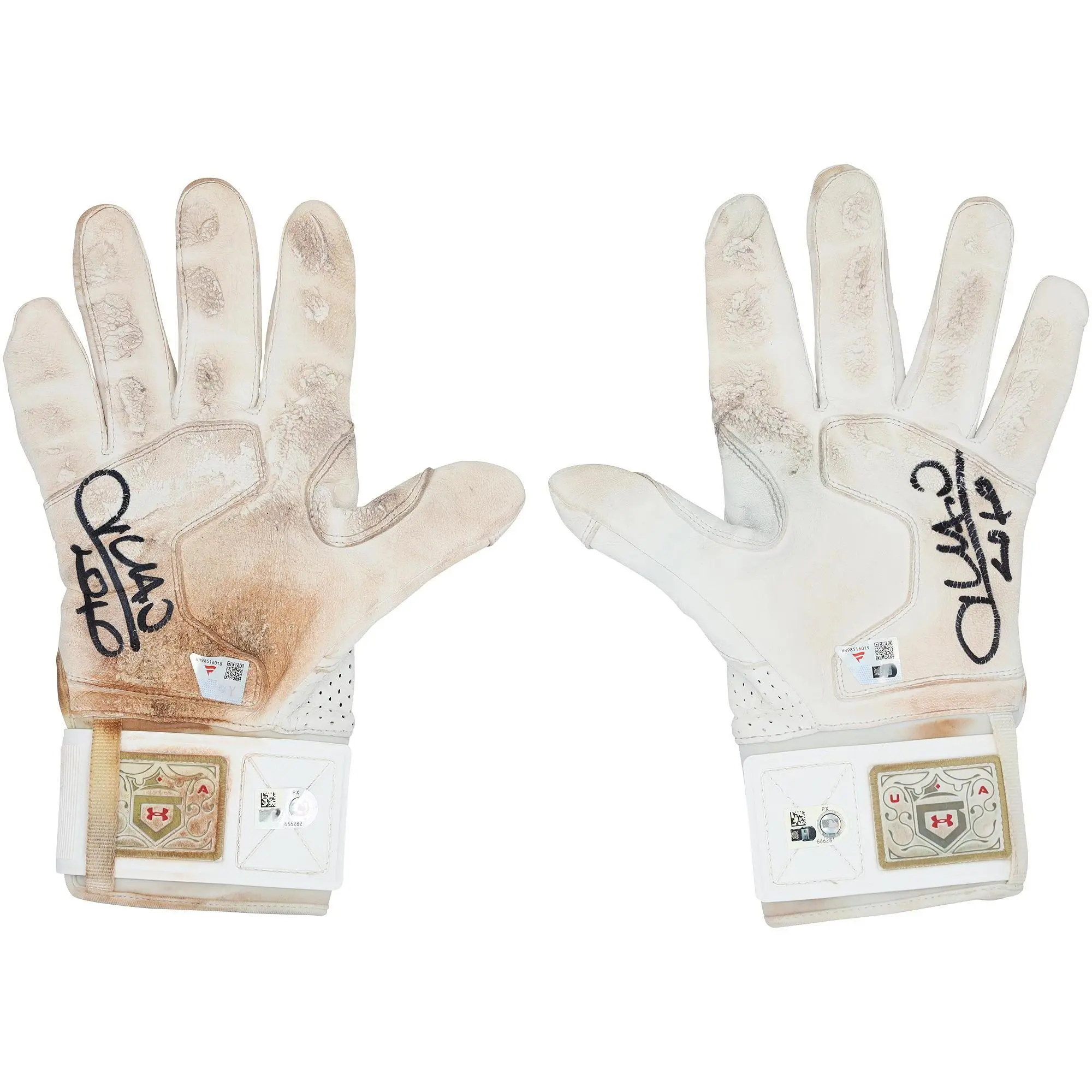 Juan Soto New York Mets Autographed Game-Used White Under Armour Batting Gloves from the 2025 MLB Season - HH98516018-19 - Fanatics Authentic Certified