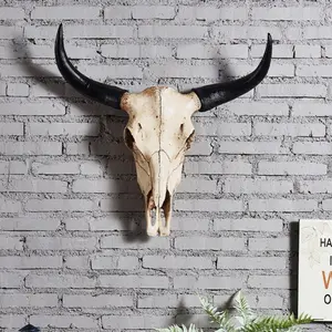Artificial Bull Skull Wall Hanging Decoration, Unique Home and Office Decor, Adds Fashionable Touch, Stylish Wall Art for Living Room