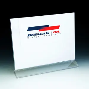 360 Stand 11x8.5 in. Bottom Load Premium Acrylic Sign Frame - 360-Degree Rotatable Horizontal Counter Display, Table Tent Sign (AHS C Model)