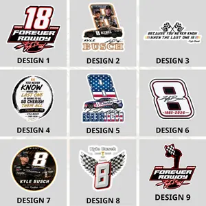 [Die-cut] Kyle Busch Number 8 Tribute Commemorative Sticker