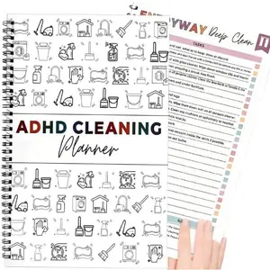 Cleaning Planner, Daily Weekly Monthly Cleaning Schedule and Chore Chart Notebook for  Organization, Adult Task Management