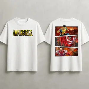 Invincible Movie Shirt Thragg Omni Man Mark Grayson Sweatshirt Invincible Omni-Man Mark Grayson Graphic T-Shirt Breathable Cotton Merch for Men Trendy T-shirts Grunge Graphic Album T-Shirt Streetwear Cotton Graphic Tees Summer Outfits Fathers Day Gift sum