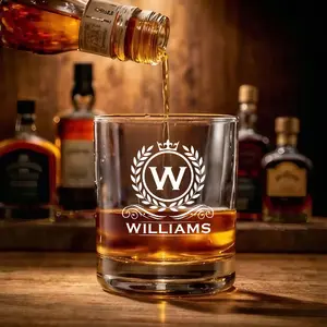 Viral Personalized Whiskey Glass – Unique Custom Engraved Name Gift for Couples, Friends, Birthday, Anniversary