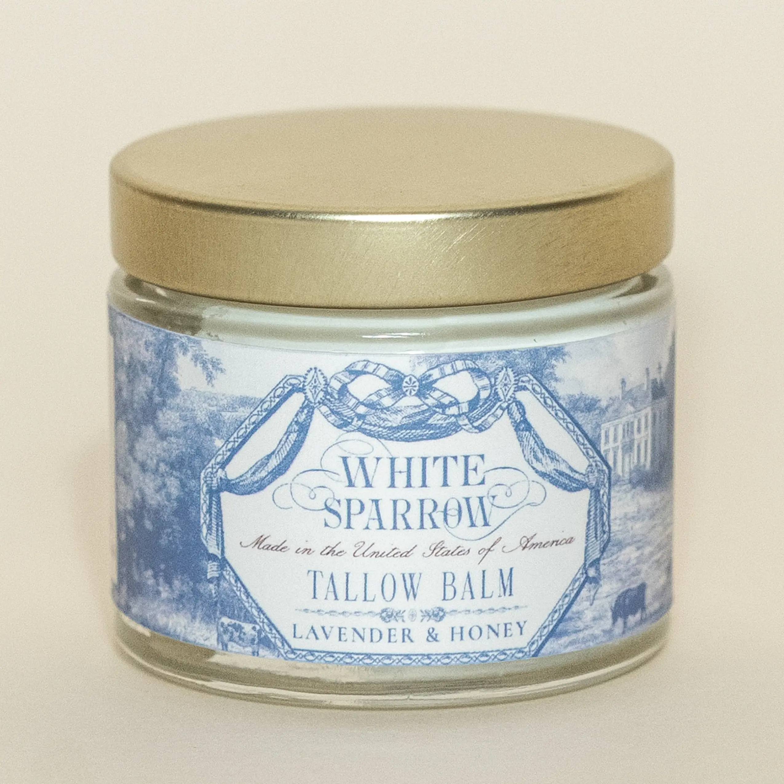 WHITE SPARROW FARM Tallow Balm - Lavender & Honey - Calming & Soothing Formula - Made with Beeswax - Organic Skincare for Comfort
